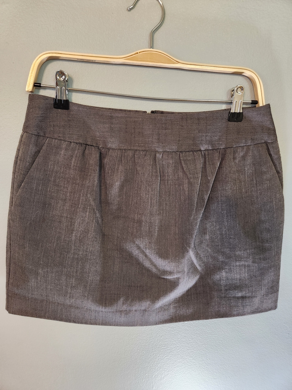 Classic Women's Blue Gray Mini Skirt